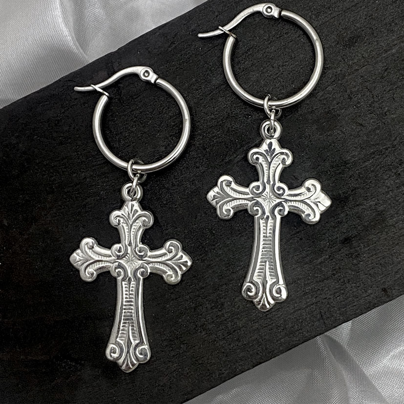 The baptist - Cross De Fleur Hoops